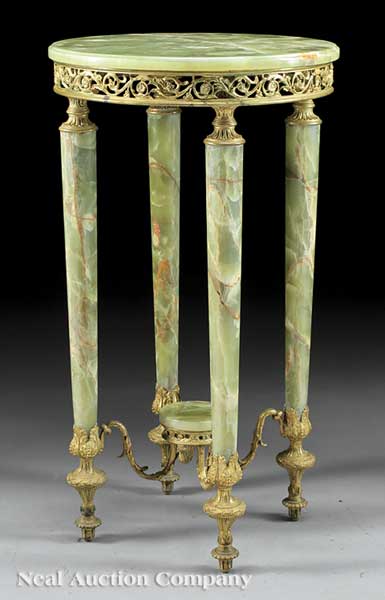 A French Gilt Bronze and Onyx Table 14021e