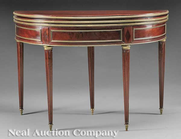 A Louis XVI Mahogany and Brass-Mounted