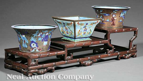 Three Chinese Cloisonn Enameled 140229