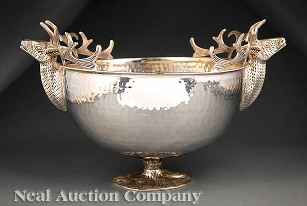 A Decorative Hammered Silverplate