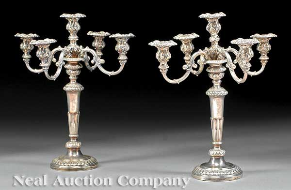 A Pair of Georgian Style Silverplate 1402c6