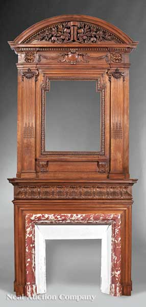 A Monumental Antique Carved Mahogany 1402fe