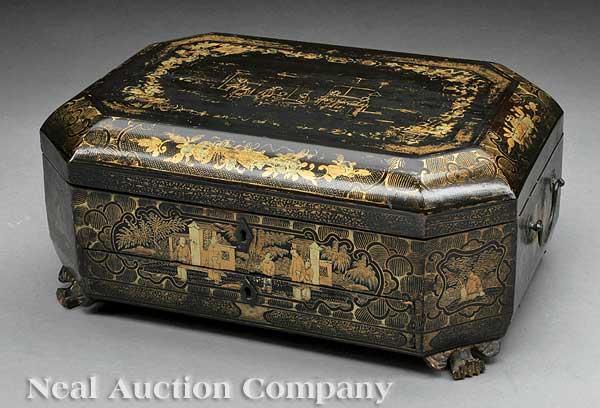 A Regency Chinoiserie Lacquered 14032b