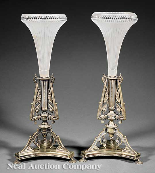 A Pair of Victorian Aesthetic Frosted 14033d