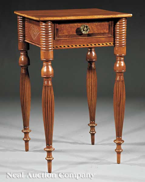An American Carved Mahogany Inlaid 140393