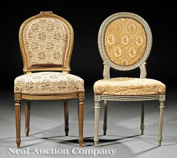 Two Louis XVI Style Side Chairs 1403bb