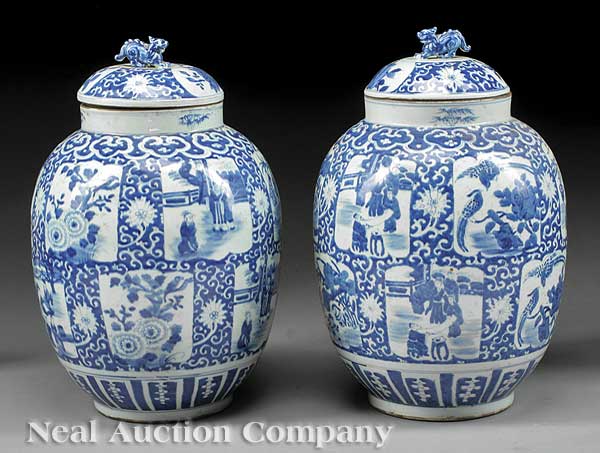 A Pair of Antique Chinese Blue 1403bf