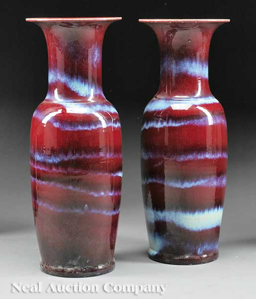 A Pair of Chinese Flamb Glazed 1403b8