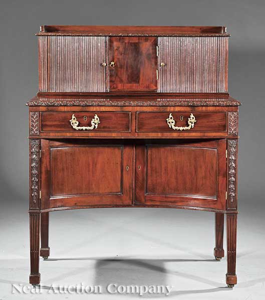 An Antique Georgian-Style Carved Mahogany