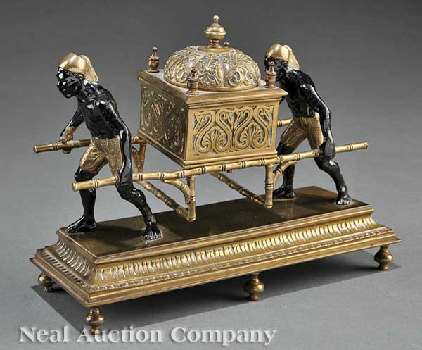 A Napoleon III Gilt and Patinated Bronze