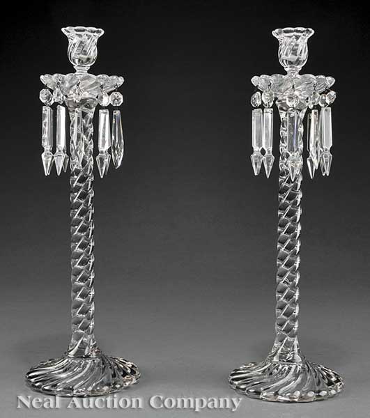 A Tall Pair of Antique French Glass 140403