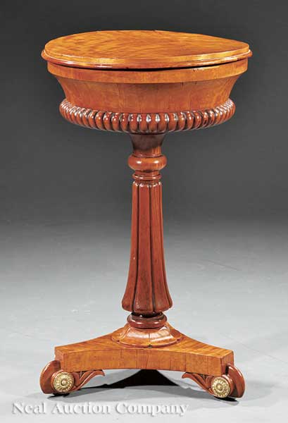 An English Satinwood Teapoy mid 19th 140419