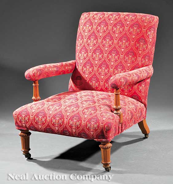 An English Satinwood Armchair 19th 14041d
