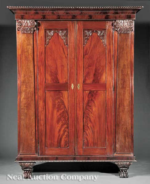 An American Classical Carved Mahogany 140427