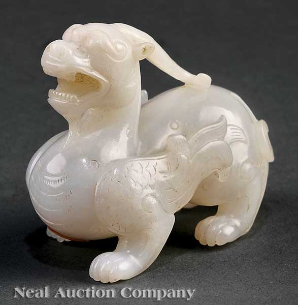 A Chinese White Jade Figure of 14045e
