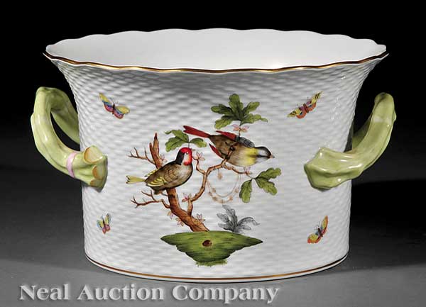 A Large Herend Porcelain Ice Bucket