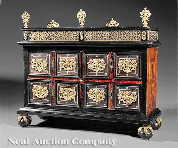 An Italian Inlaid Walnut Ebonized 140513