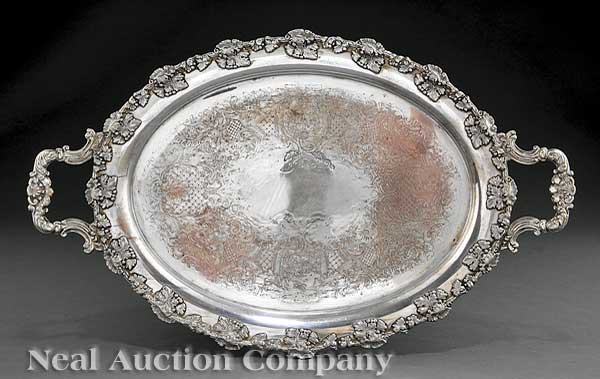 A Good Antique Silverplate Tea 140539