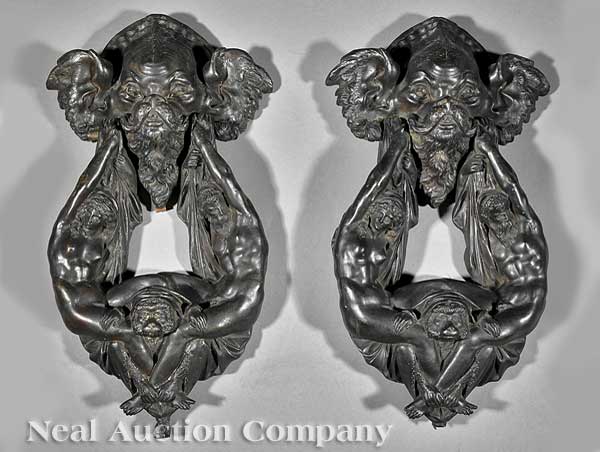 A Pair of Antique Italian Patinated