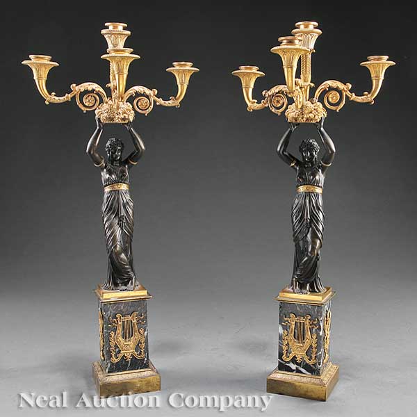 A Pair of Charles X Gilt and Patinated 14056e