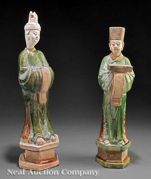 Two Chinese Glazed Pottery Figures 140581