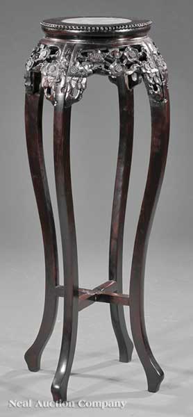 A Chinese Carved Hardwood Fern 14057a