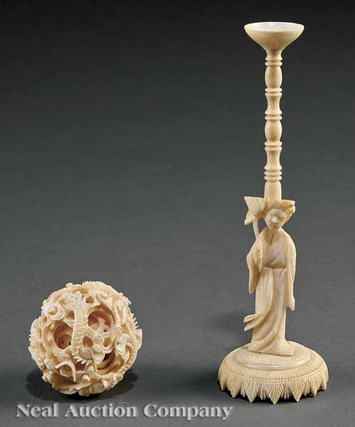 A Chinese Ivory "Puzzle Ball" on