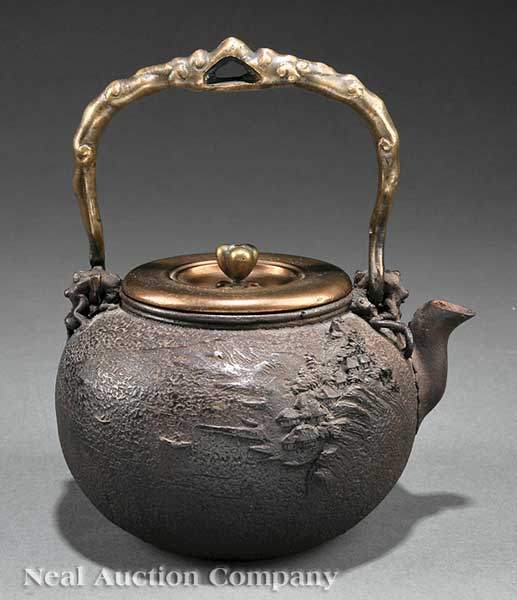 A Japanese Iron Teapot probably 1405b3