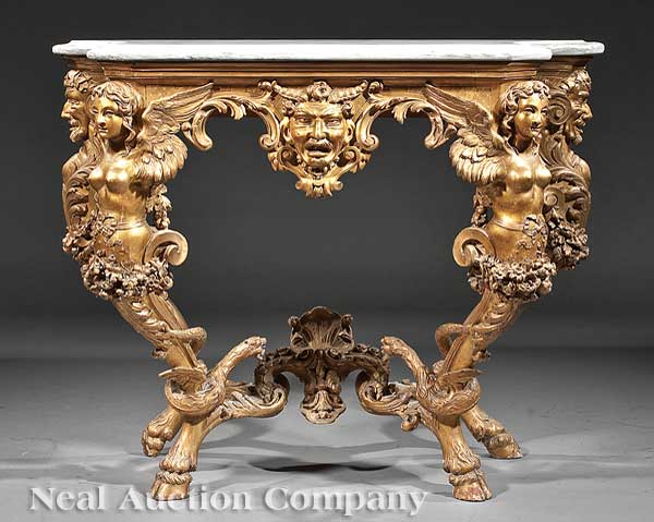 A Continental Highly Carved Giltwood