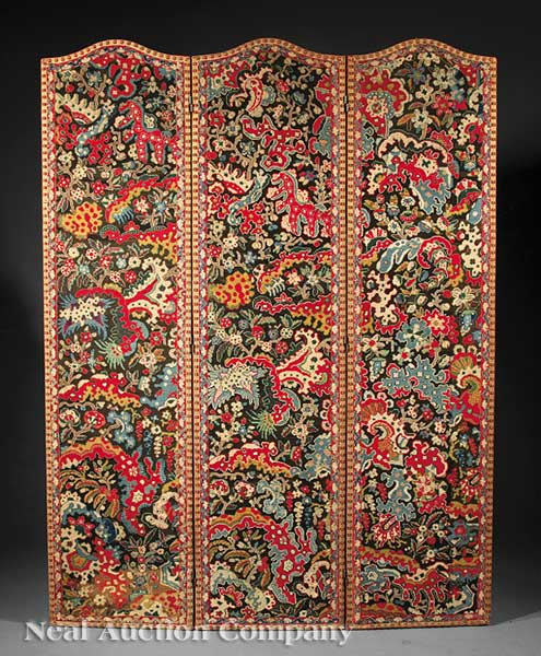 An Antique Three Panel Folding 140611