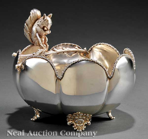 An American Squirrel Mounted Silverplate 140632