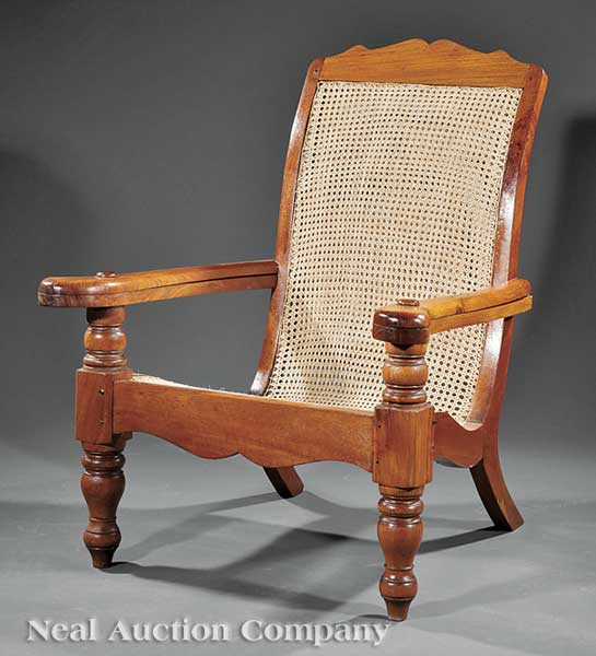 A Carved Hardwood Planter s Chair 14063f