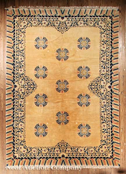 A Contemporary Chinese Rug salmon
