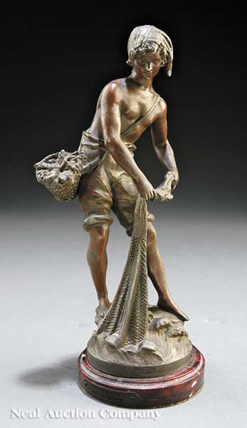 A French Patinated Metal Figure