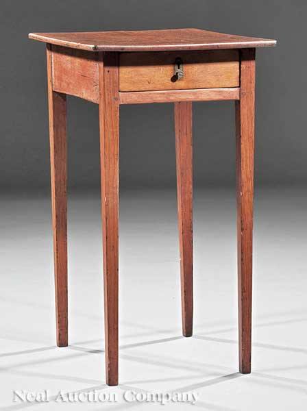 An American Pine Side Table in the Hepplewhite