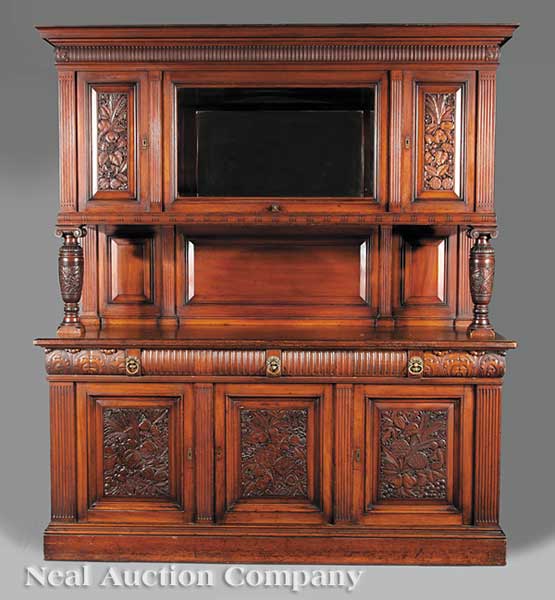 An American Aesthetic Carved Cherrywood 1407ac