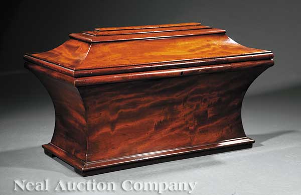 A Large William IV Mahogany Sarcophagus-Form