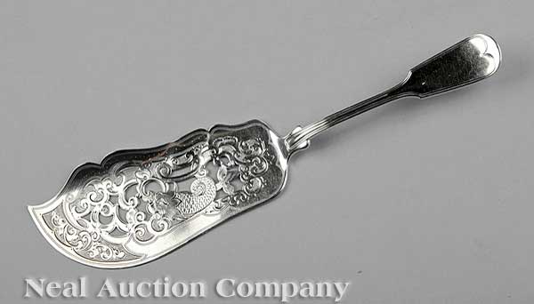 An American Coin Silver Fish Slice 1407ca