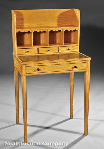 A George VI Satinwood Writing Desk 20th