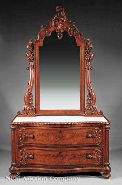 An American Rococo Carved and Figured 140827