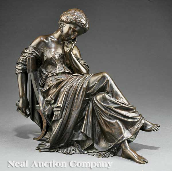 A Continental Bronze of the Poetess 14083f