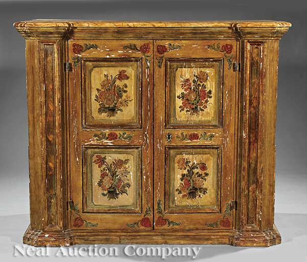 An Antique Italian Painted Credenza