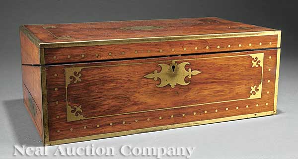 A Regency Brass-Inlaid Mahogany