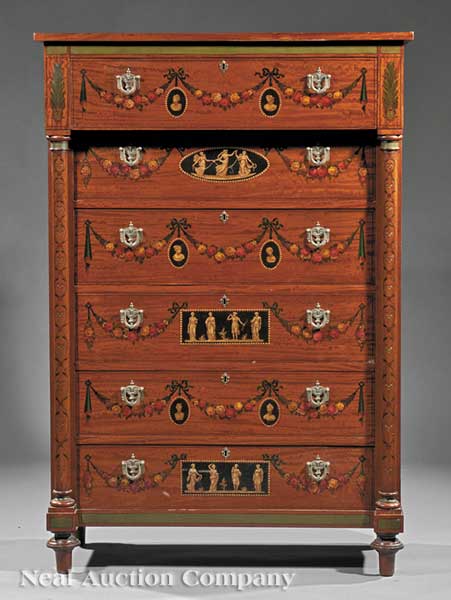 An English Paint Decorated Mahogany 140873