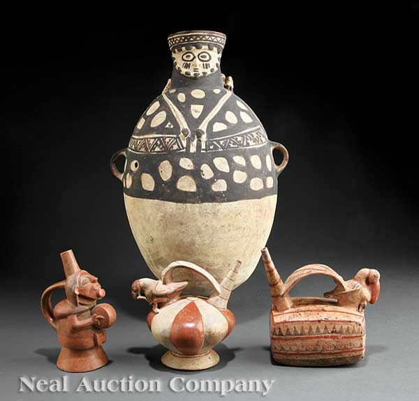 A Group of Pre-Columbian Peruvian Pottery