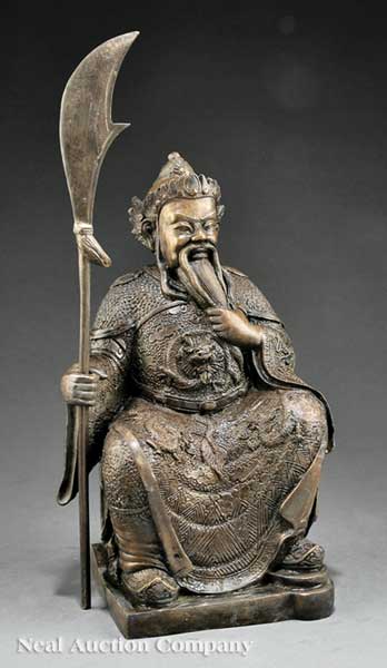 A Chinese Bronze Figure of Guandi 140892