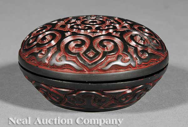 A Chinese Black and Red Guri Lacquer