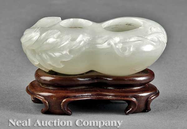 A Small Chinese White Jade Double 1408b3