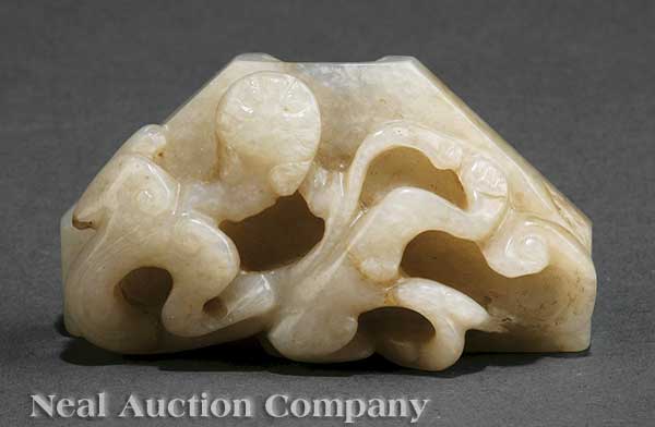 A Chinese Archaistic White Jade 1408bb