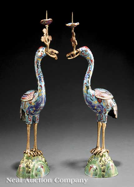 A Pair of Chinese Cloisonn Enamel 1408c0